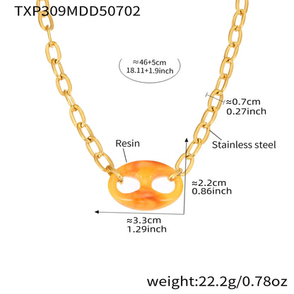 Collier Graine Café Résine Colorée Original – Set Bijoux Femme Acier Inoxydable - Bijou Graine de Café - Colliergrainedecafe.fr
