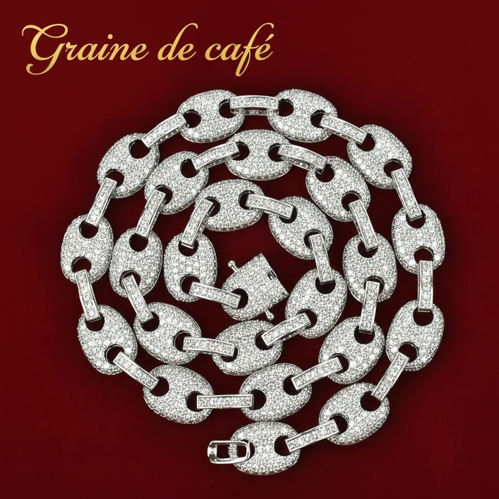 Bijou Grain de Café – Collier Cuban Plaqué Or Homme - Bijou Graine de Café - Colliergrainedecafe.fr