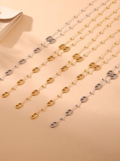 Collier Long Grain de Café – Chaîne Acier Inoxydable Plaqué Or ou argent - Bijou Graine de Café - Colliergrainedecafe.fr
