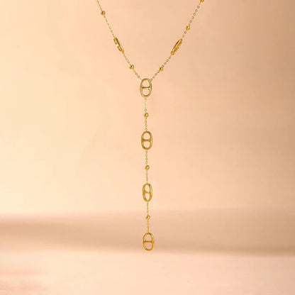 Collier Long Grain de Café – Chaîne Acier Inoxydable Plaqué Or ou argent - Bijou Graine de Café - Colliergrainedecafe.fr