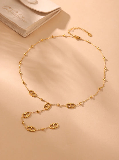 Collier Long Grain de Café – Chaîne Acier Inoxydable Plaqué Or ou argent - Bijou Graine de Café - Colliergrainedecafe.fr