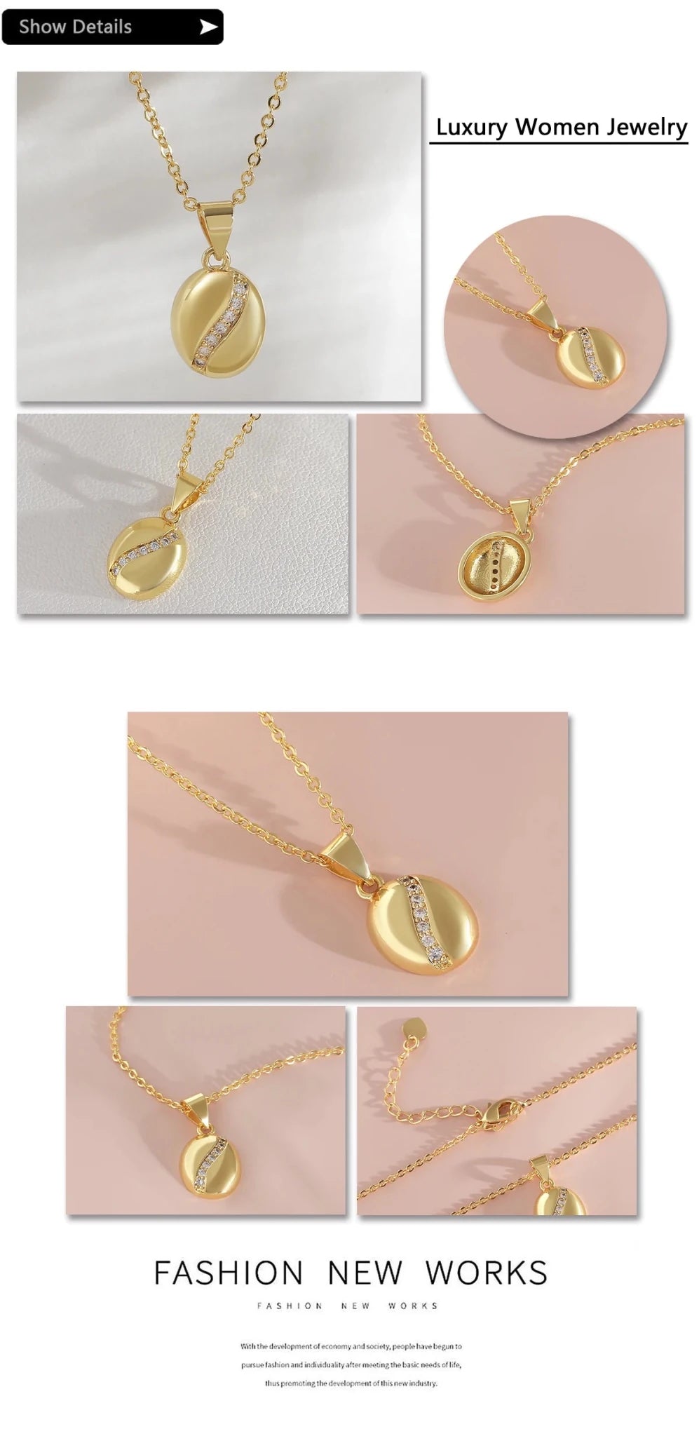 Pendentif Graine de Café – Collier Bracelet Boucles d'Oreilles Plaqué Or Femme - Bijou Graine de Café - Colliergrainedecafe.fr