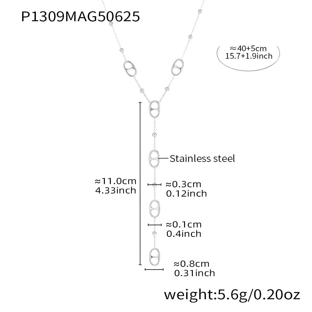 Collier Long Grain de Café – Chaîne Acier Inoxydable Plaqué Or ou argent - Bijou Graine de Café - Colliergrainedecafe.fr