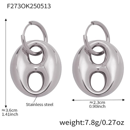 Boucles d'oreilles Graine de Café | Acier Inoxydable Plaqué Or 18K - Bijou Graine de Café - Colliergrainedecafe.fr