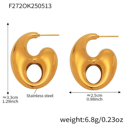 Boucles d'oreilles Graine de Café | Acier Inoxydable Plaqué Or 18K - Bijou Graine de Café - Colliergrainedecafe.fr
