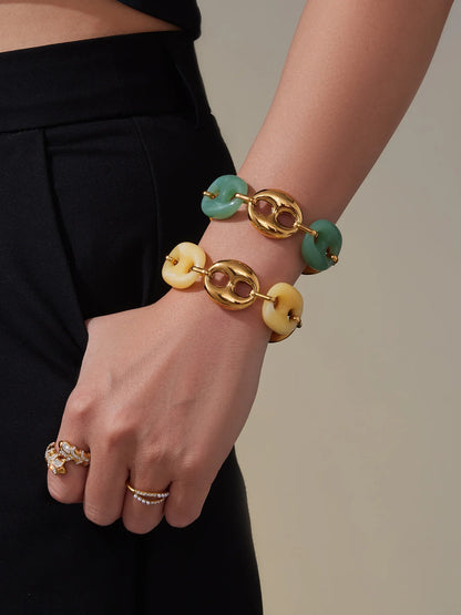 Collier Résine Femme – Bracelet Résine & Boucles d'Oreilles Résine | Parure 3 Pièces - Bijou Graine de Café - Colliergrainedecafe.fr