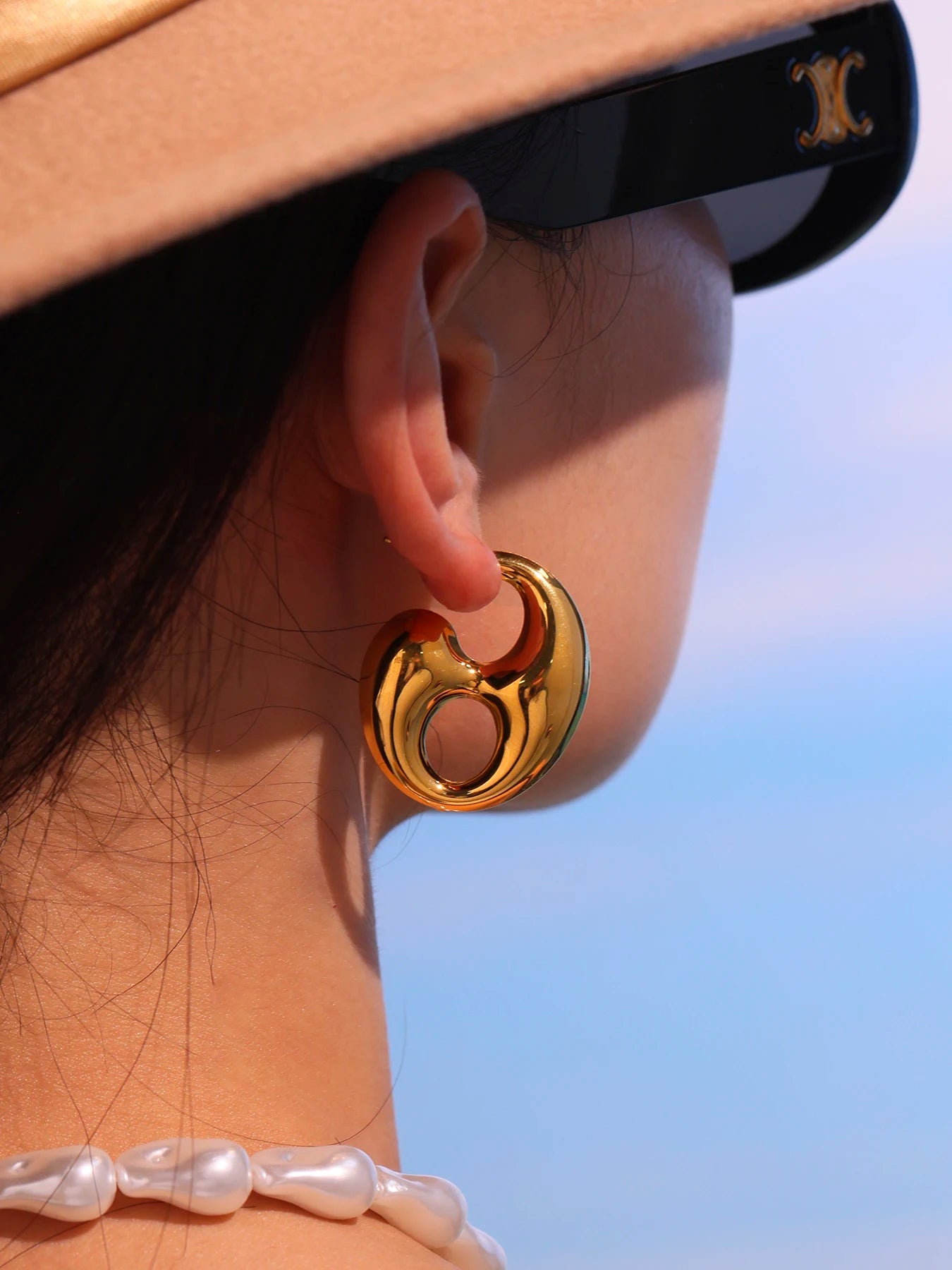 Boucles d'oreilles Graine de Café | Acier Inoxydable Plaqué Or 18K - Bijou Graine de Café - Colliergrainedecafe.fr