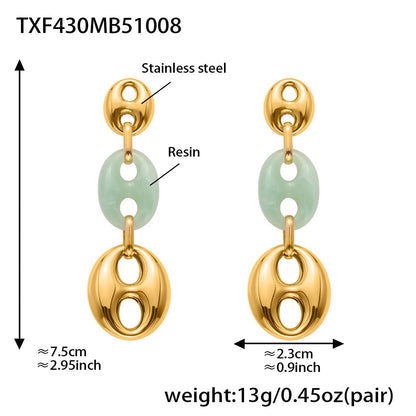 Collier Résine Femme – Bracelet Résine & Boucles d'Oreilles Résine | Parure 3 Pièces - Bijou Graine de Café - Colliergrainedecafe.fr