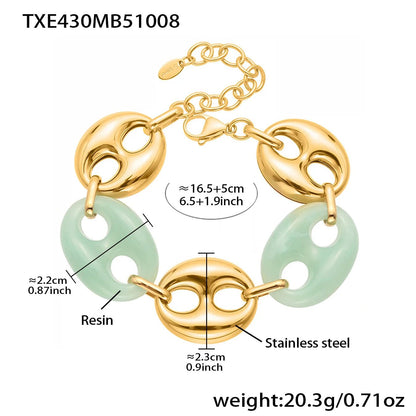 Collier Résine Femme – Bracelet Résine & Boucles d'Oreilles Résine | Parure 3 Pièces - Bijou Graine de Café - Colliergrainedecafe.fr