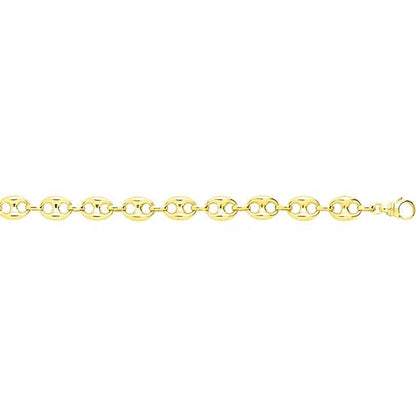 Chaîne de Cheville Grain de Café 8mm – Acier Inoxydable Doré Femme et Homme - Bijou Graine de Café - Colliergrainedecafe.fr