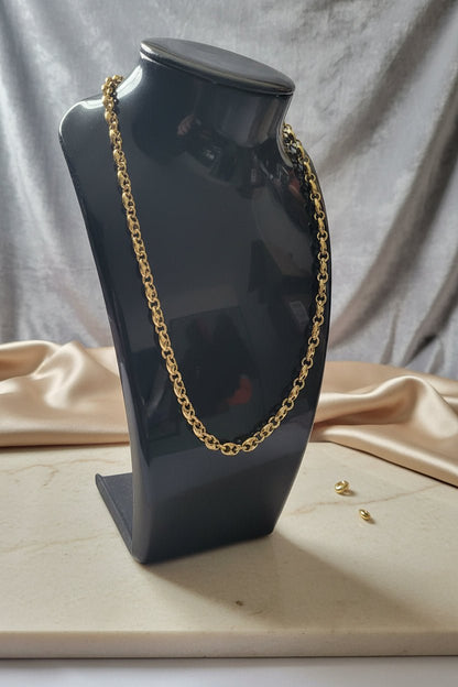 Collier Grain de Café 8mm – Chaîne Acier Inoxydable Doré Homme et Femme - Bijou Graine de Café - Colliergrainedecafe.fr